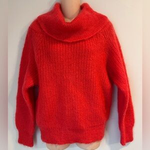 MODA INTERNATIONAL VICTORIA'S SECRET Y2K Cowl Neck Turtleneck Mohair/Wool S/M